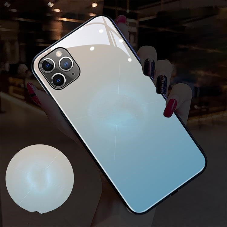 Cas de téléphone en verre lumineux simplicité et créativité