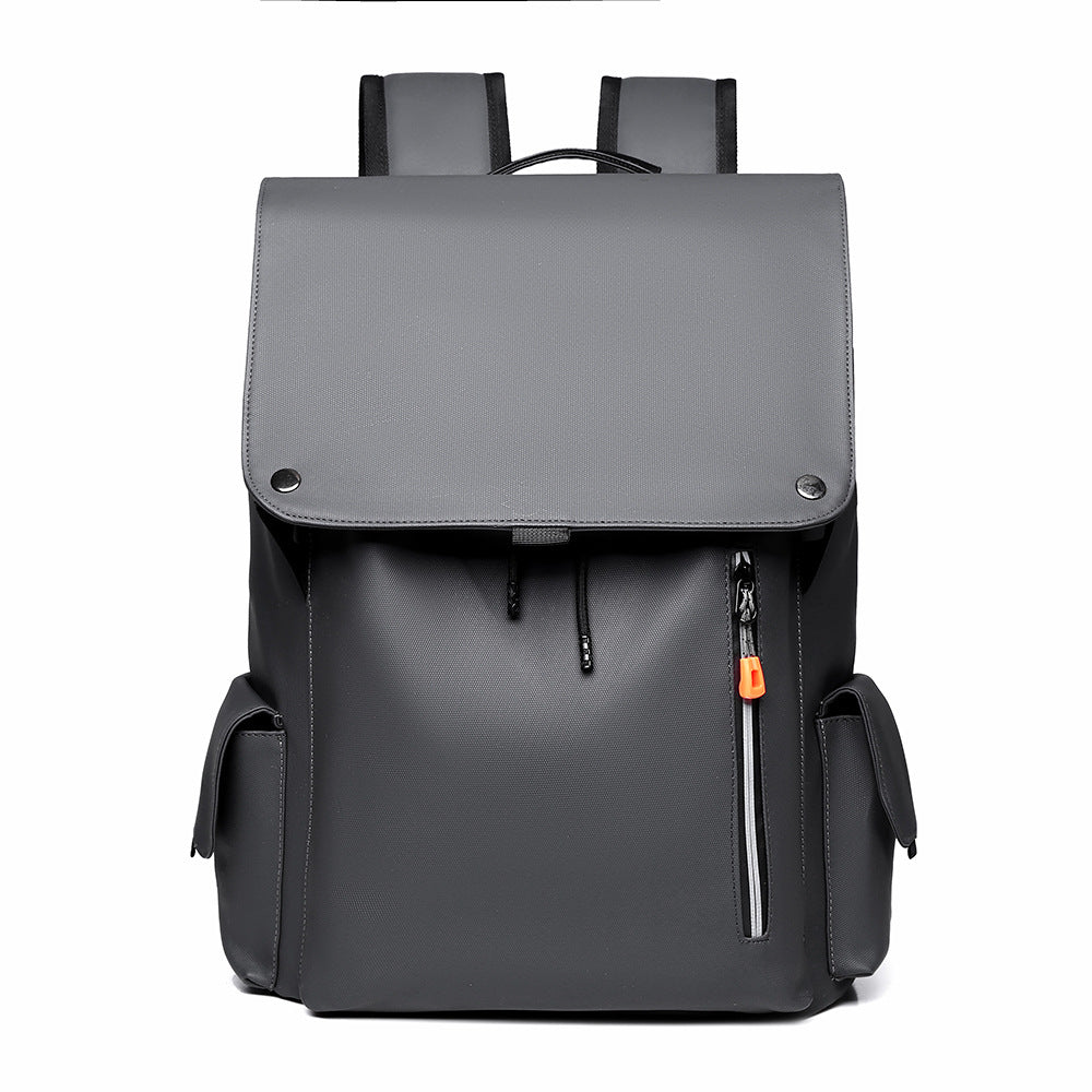 Sac à dos en cuir laminé de grande capacité pour hommes