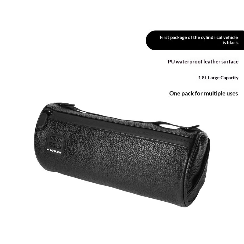 Sac à vélo en cuir PU imperméable à grande capacité