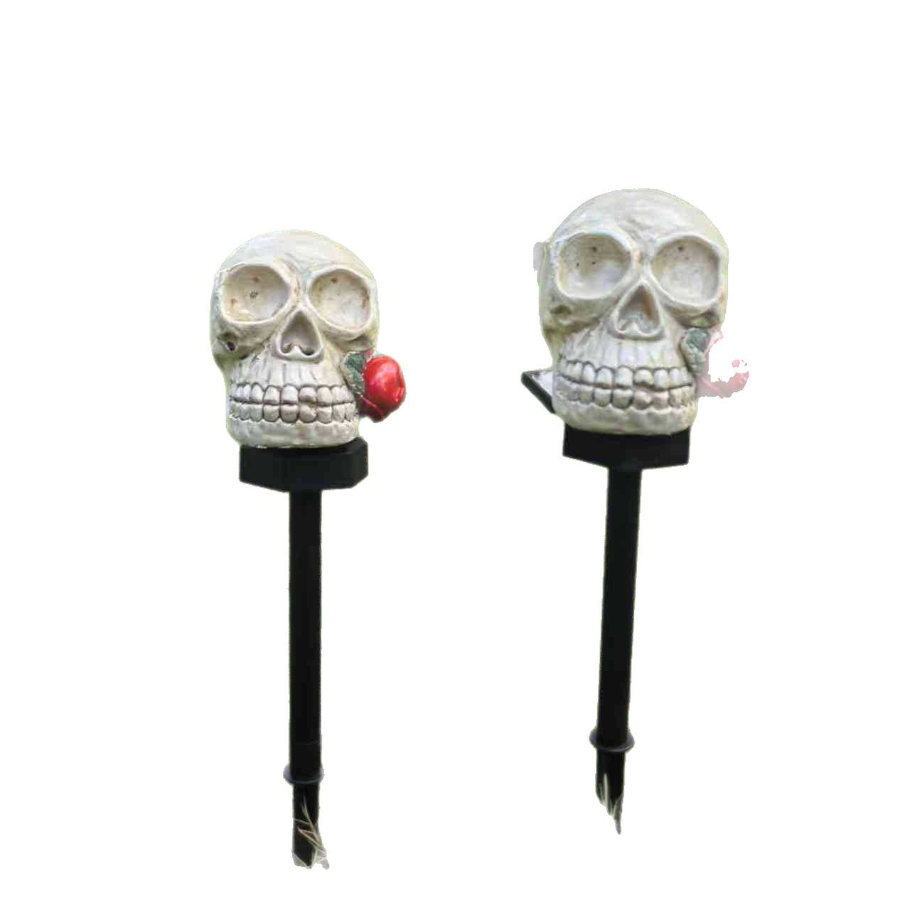 Lanterne en résine pour décors d'Halloween sur le thème du crâne