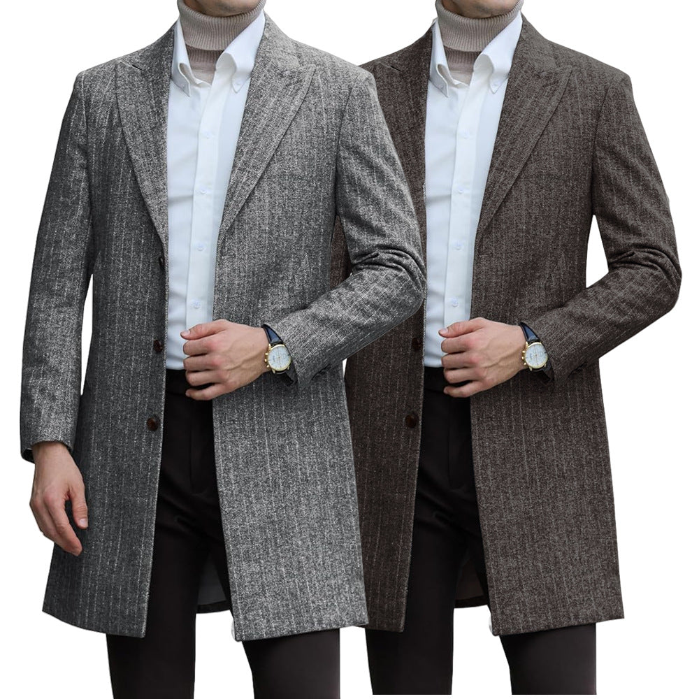 Manteau de laine mi-longueur pour hommes