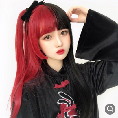 Anime Cosplay Perruque Femme Long cheveux droit