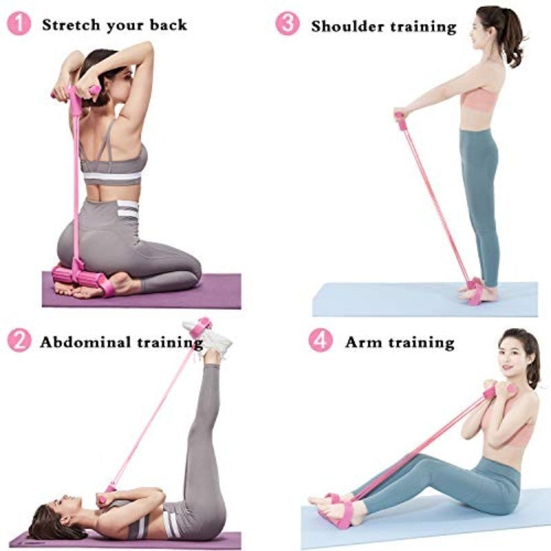 Courroie de tension multi-fonctions 6Tube Gym fitness Pied Pedal Exercise Pull Band Nouveau