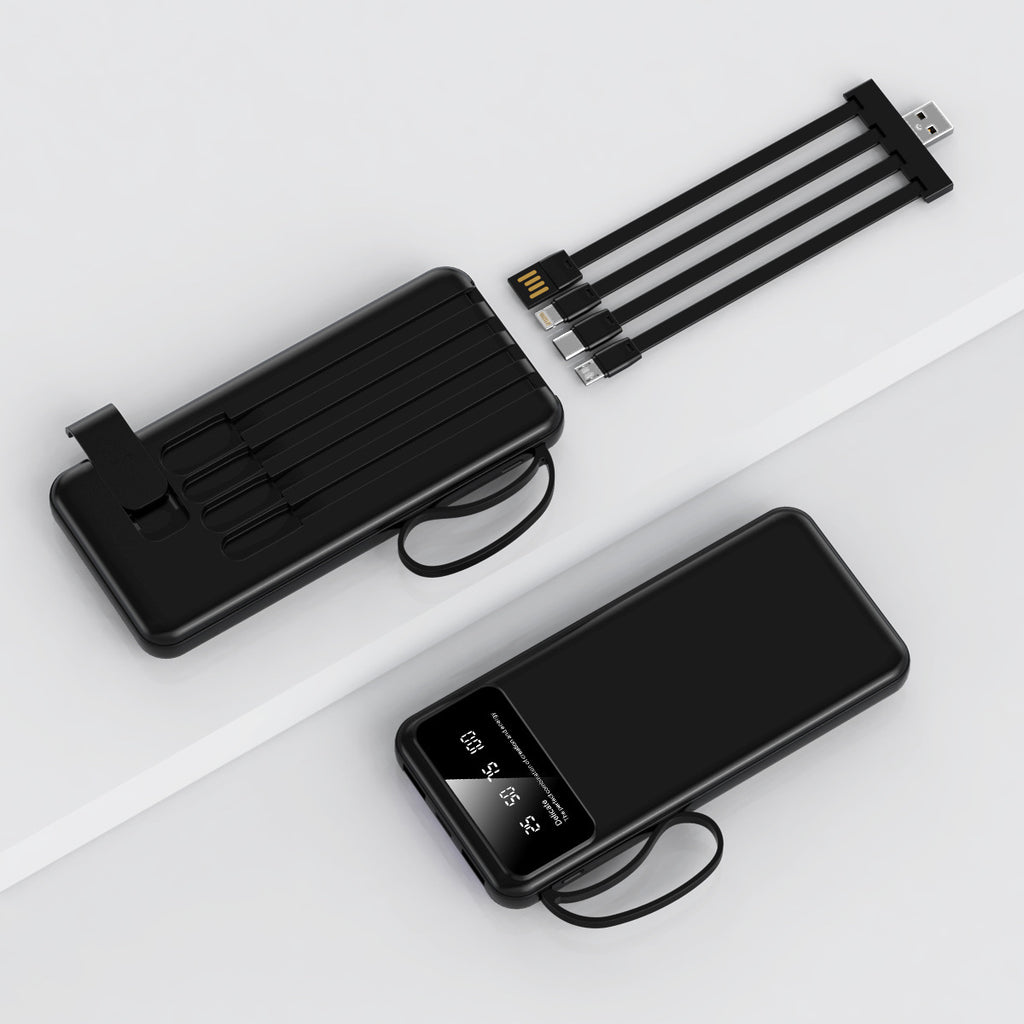 Portable Charger with Built-in Multi-Port Cable