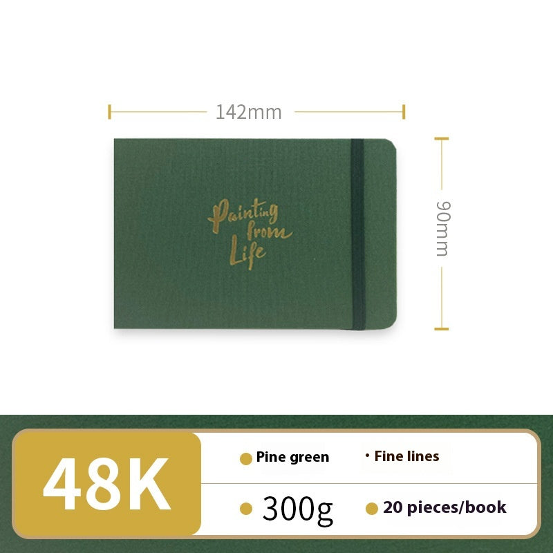Feiluniao Aquarelle Notebook Tissu fait main Mini Portable Caractère Sketch Hand