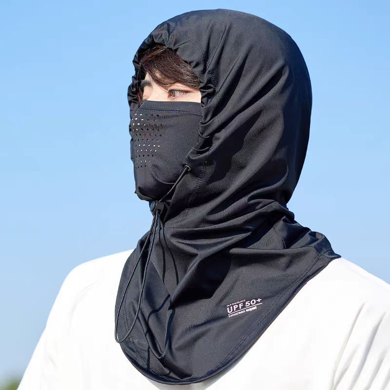 Masque de cou en écharpe de chapeau en soie de protection contre le soleil