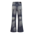 Jeans pour hommes lavés et dérangés style américain