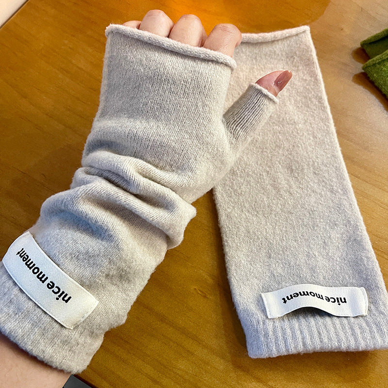 Mittons sans doigts tricotés en cachemire d'hiver chaud