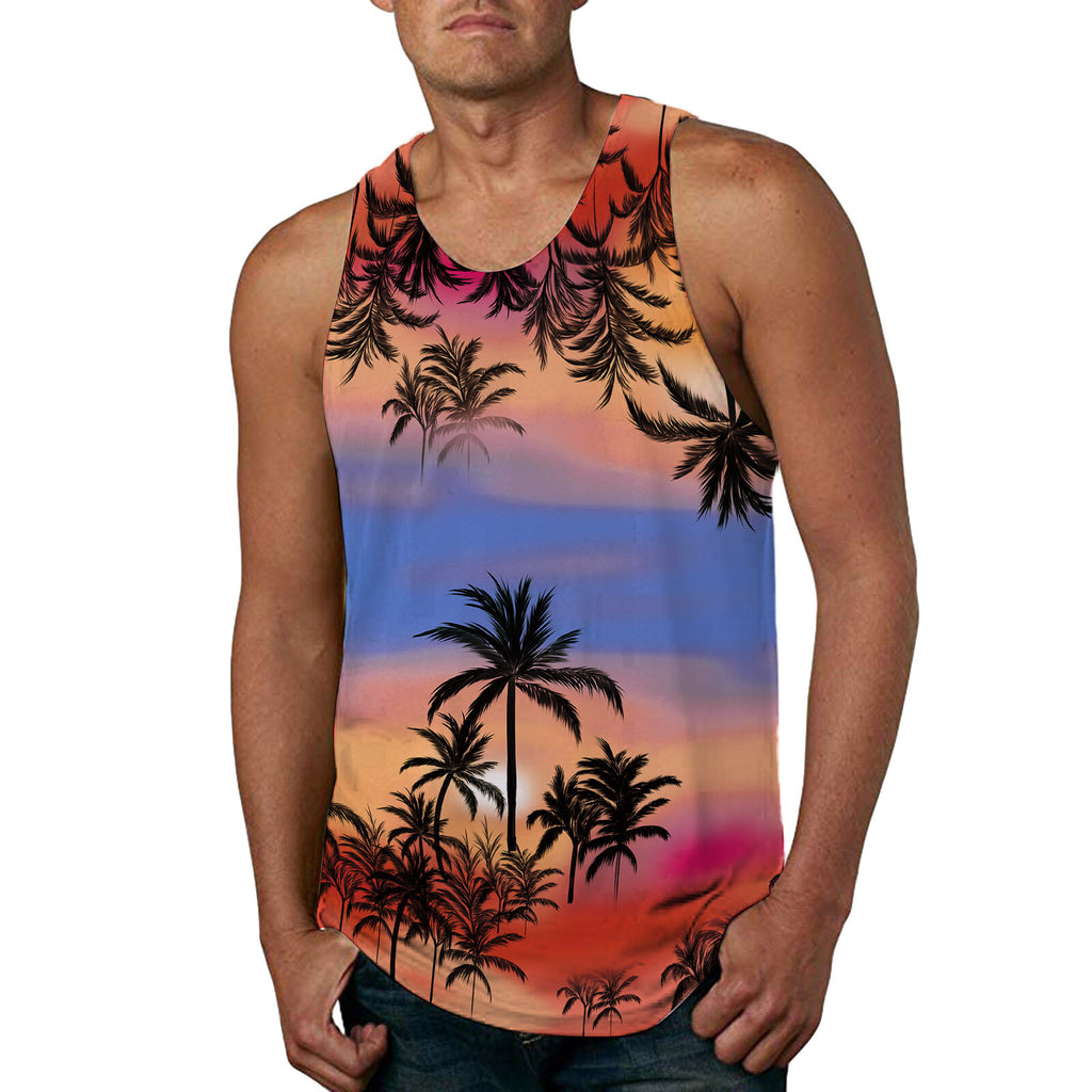 Hommes Arrivée d'été Hawaïen-Imprimer Veste Casual