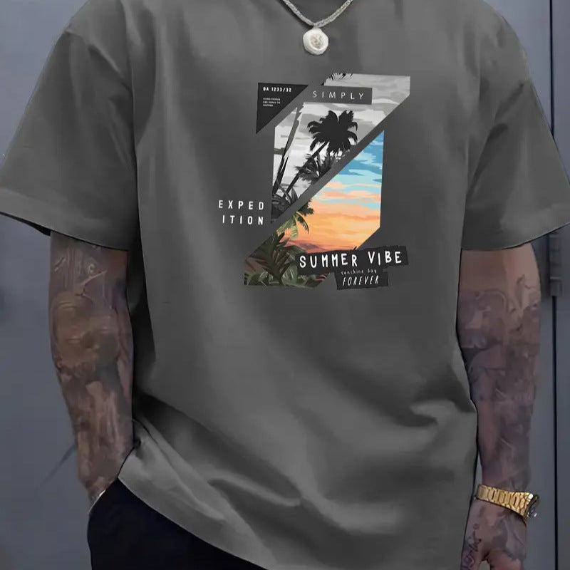 T-shirt homme d'été imprimé en 3D
