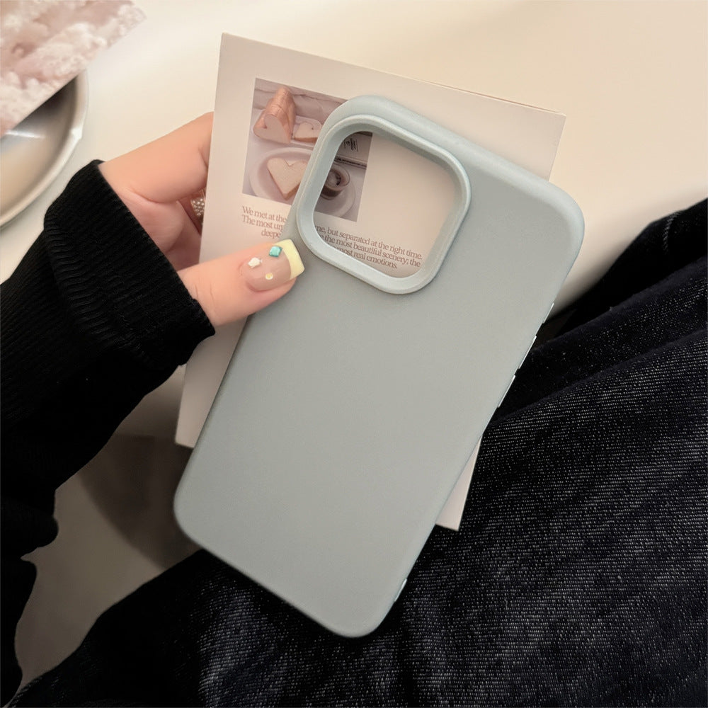 Pure couleur simple boîtier de téléphone en silicone avancé