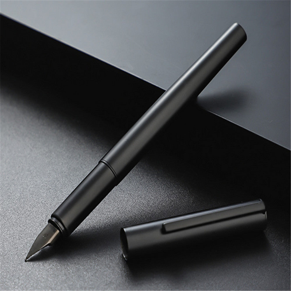 Jinhao Fontaine stylo tout-acier Extrêmement noir métal adulte bureau cadeau enseignant étudiant