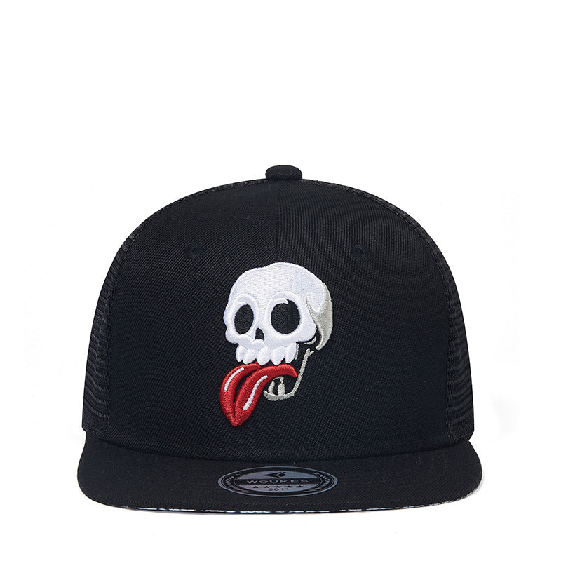 Crâne brodé Hip Hop Polyester Hat