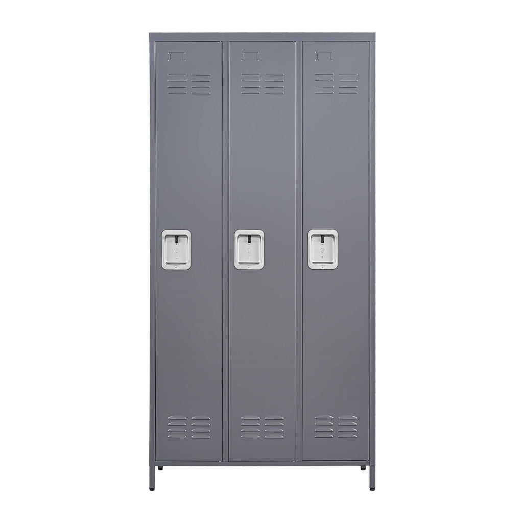 3 porte 72in H serrures métalliques avec serrure pour les employés