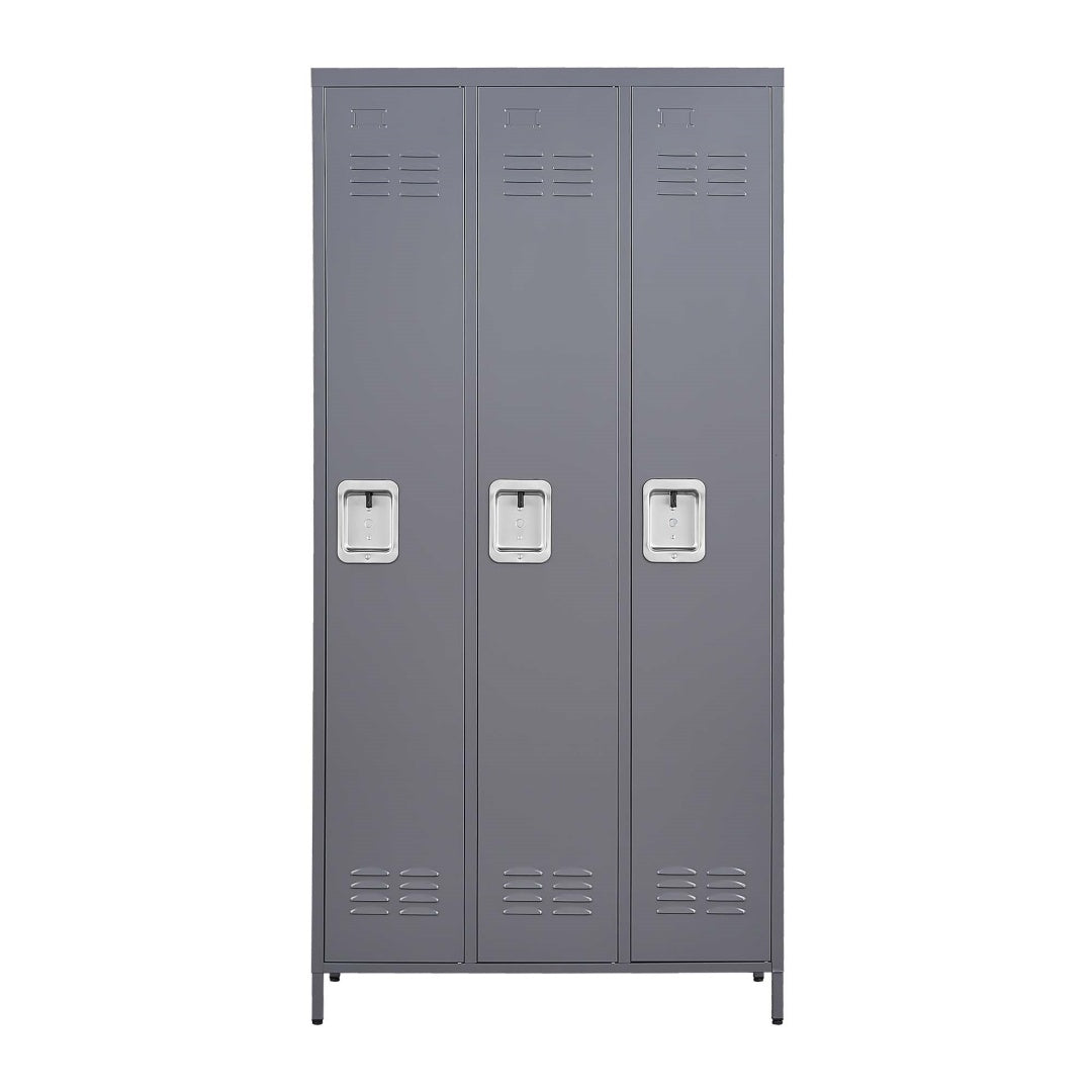 3 porte 72in H serrures métalliques avec serrure pour les employés