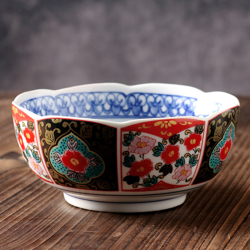 Japonais Plaque de soupe en céramique peinture de cour Retro Nostalgie