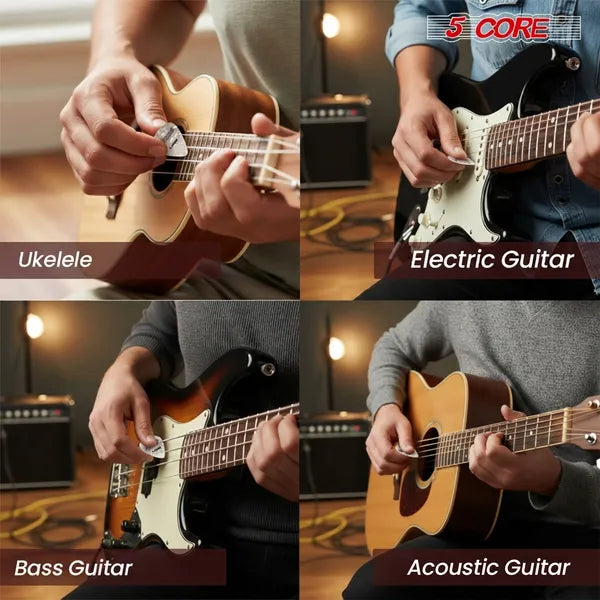 Médiators guitare en celluloïd, lot de 12 en 4 épaisseurs