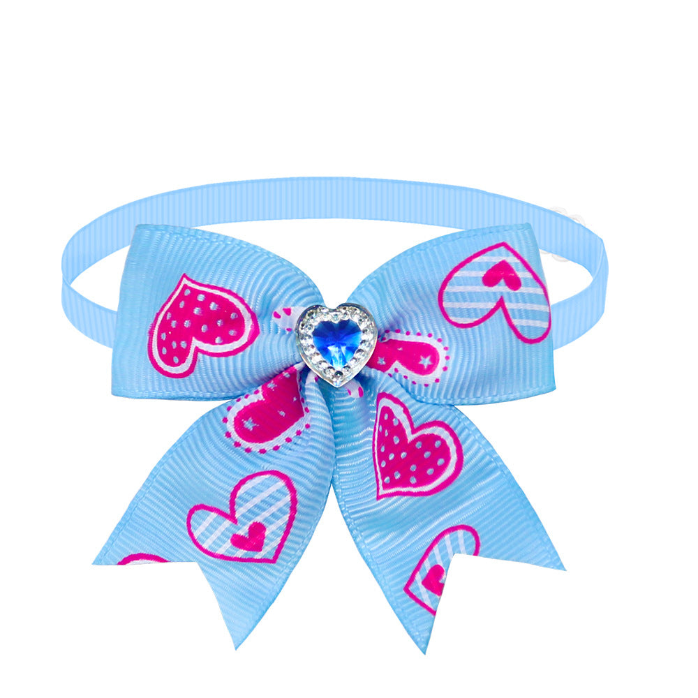 Animaux de compagnie Love Diamond Bow Tie Bow Accessoires