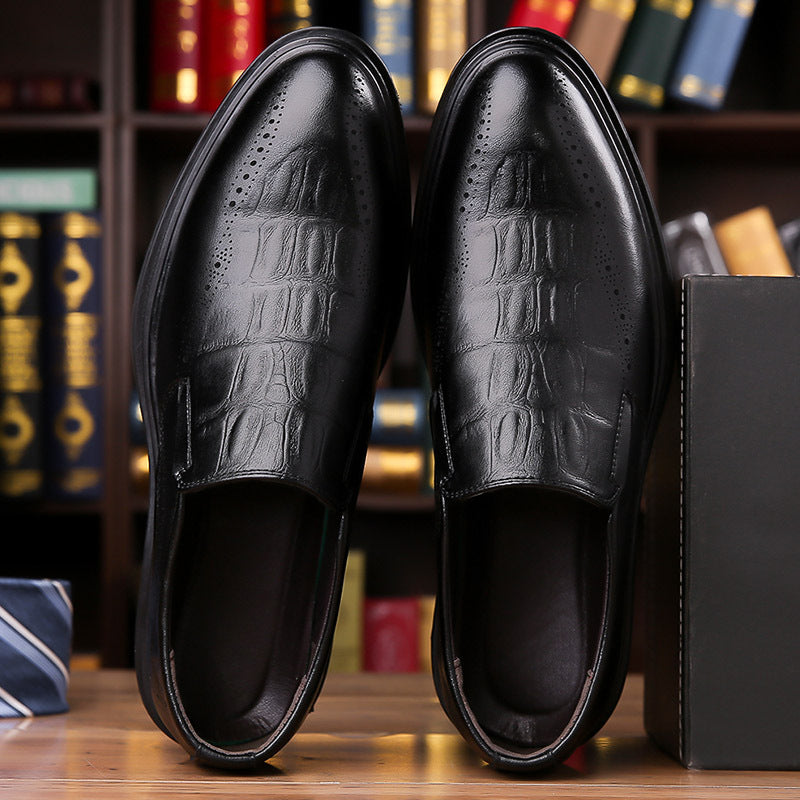 Hommes Casual style britannique Pointed Chaussures en cuir
