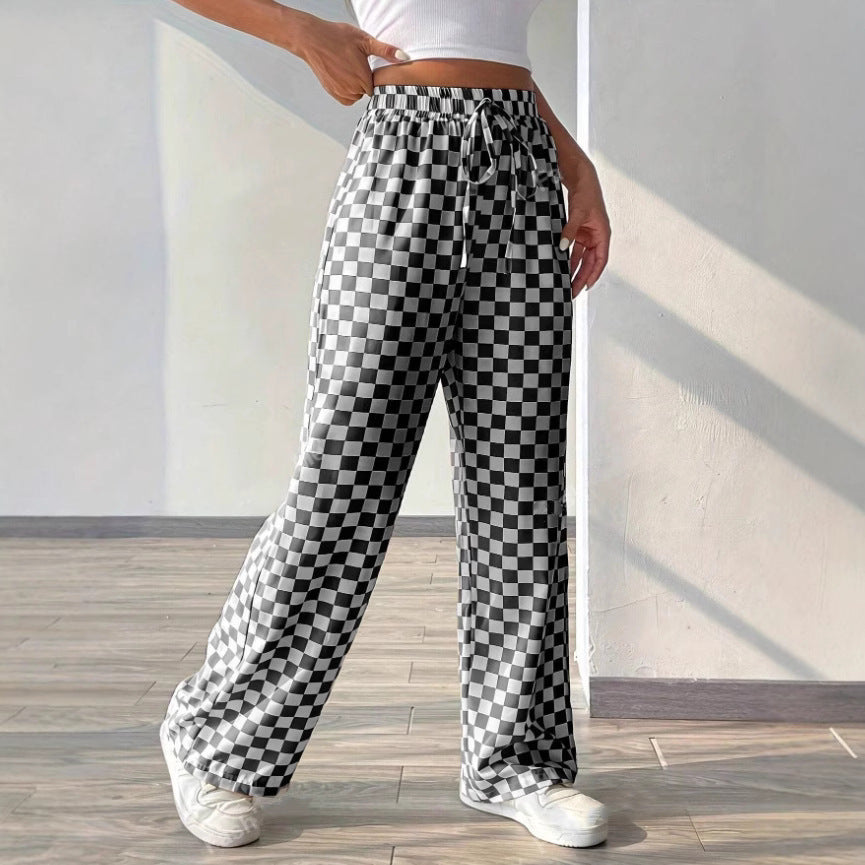 Pantalons à plis imprimés pour femmes