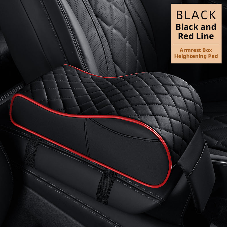 Boîte d'accoudoirs de voiture mat-noir + rouge-1 pièce