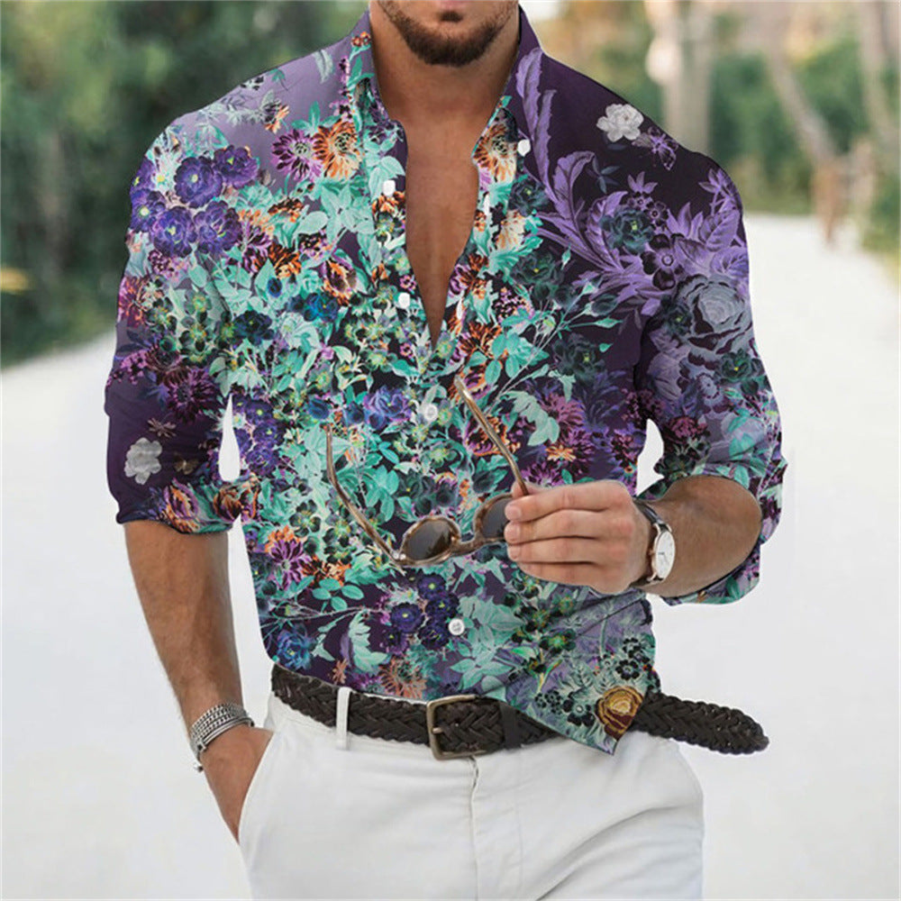 Chemise Florale Retro pour Homme