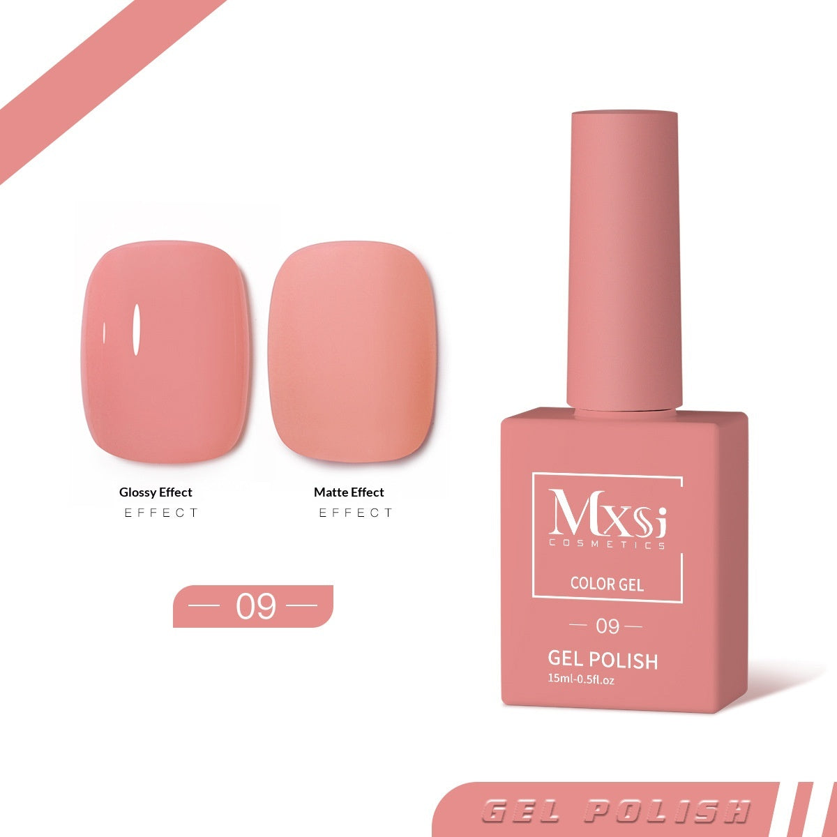 Une bouteille Une couleur tendance Gel couleur solide Nail polonais