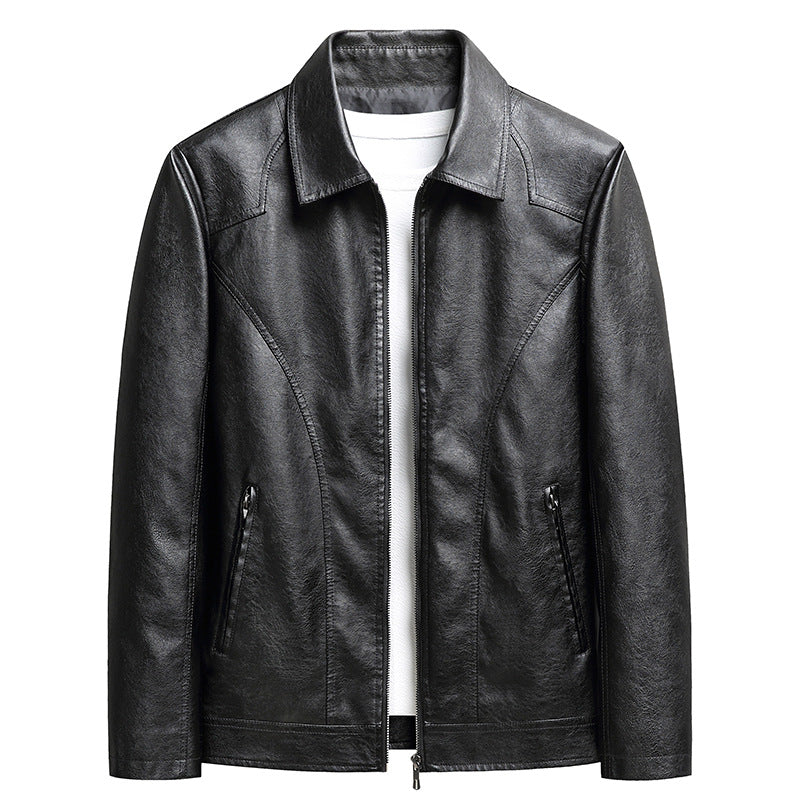 Veste en cuir mince pour hommes