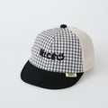 Summer Boys' and Girls' Check-pattern Lettre brodée NICE Patchwork Casquette de baseball est Su