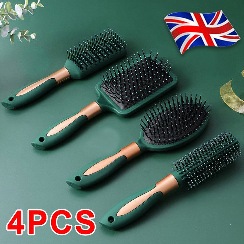 Ensemble de brosse à cheveux 4pcs pour les femmes Salon professionnel de coiffure Peigne massage brosse à cheveux