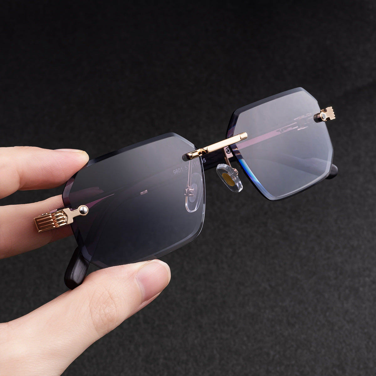 Lunettes de soleil sans cadre pour hommes