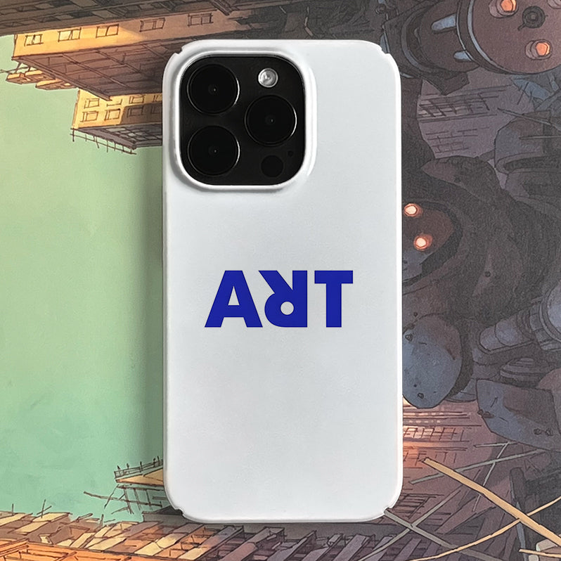 Blue Art English Art Niche Adapté à la mallette de téléphone haut de gamme cartoon