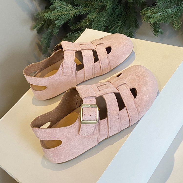 Femmes PrintempsÉté Vintage Niche Hollow ClosedToe Mules