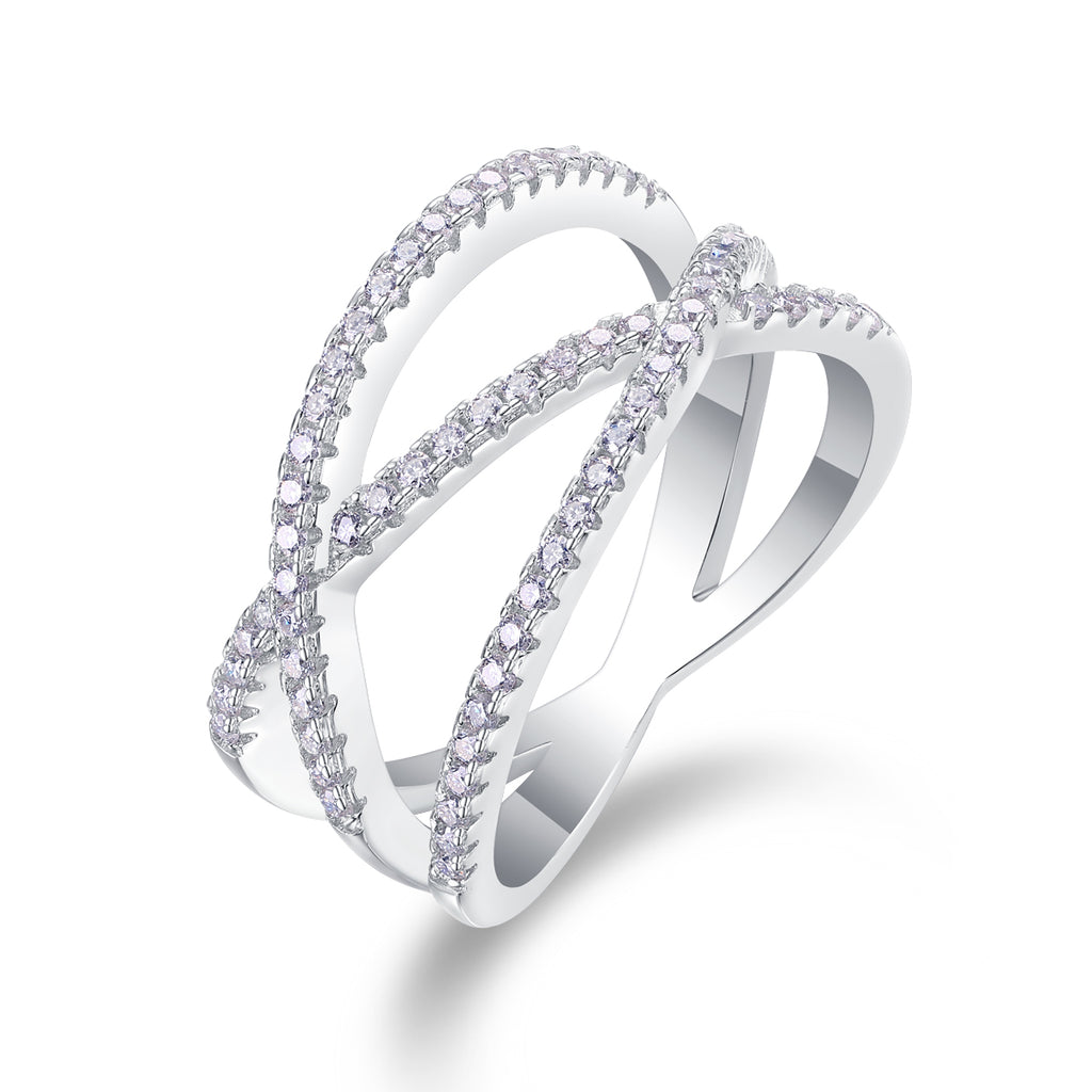 S925 Argent 4.2g Anneau de Moissanite Platine