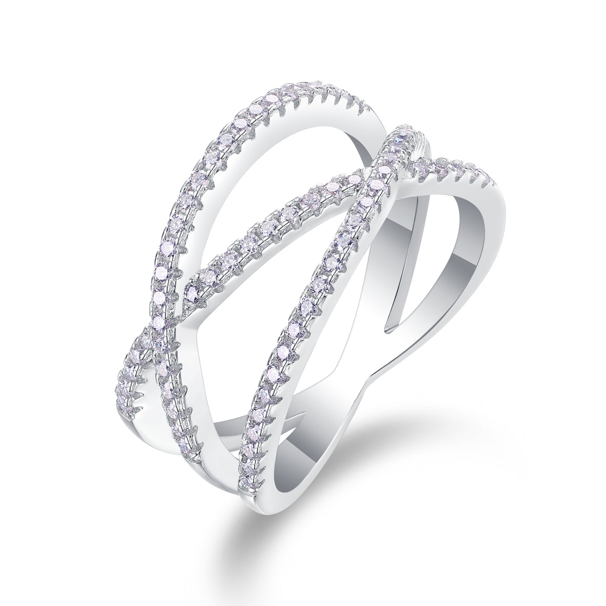 S925 Argent 4.2g Anneau de Moissanite Platine