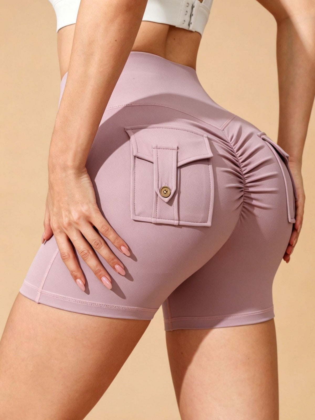 Shorts de yoga de poche pour femmes High-Waited Butt-Lifting entraînement Sports Style extérieur Yoga Pan