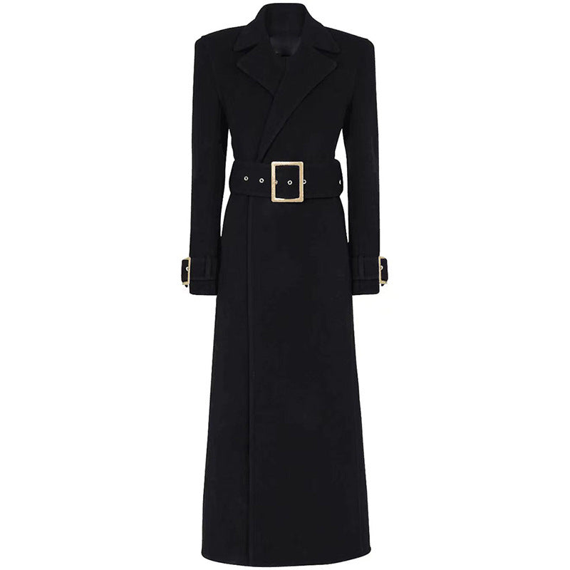 Manteau de laine casual longue hiver