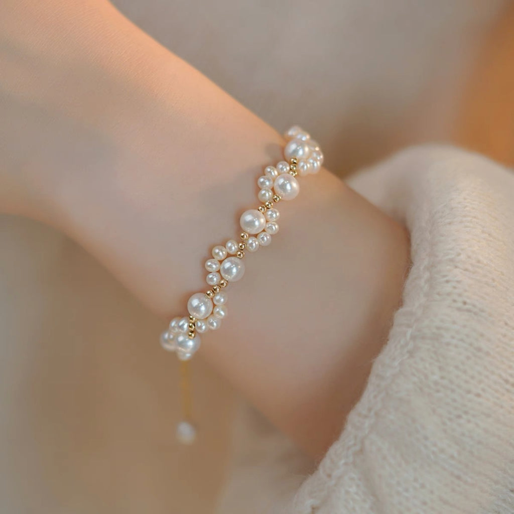 Printemps et été cristal Bracelet Niche Design Gris clair de lune violet Asai Améthyste Bracel