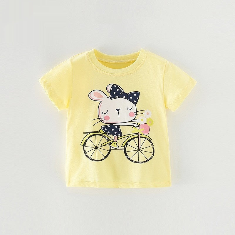 Girls' Summer Short-Sleeved Cotton