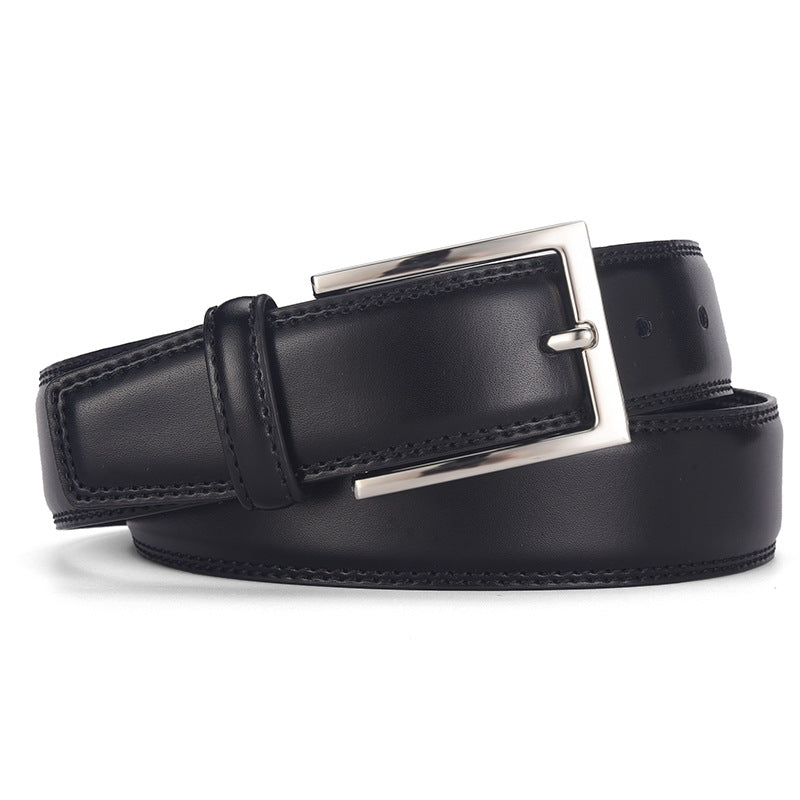 Ceinture en cuir pour hommes Boucle d'épingle en cuir