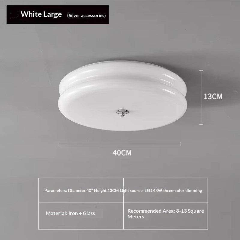 Lumière de plafond en verre de crème pour l'entrée ou le balcon