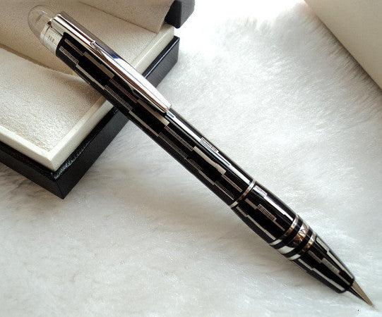 Interstellar cristal série tête métal Rollerball stylo à bille stylo de fontaine classique Carbo