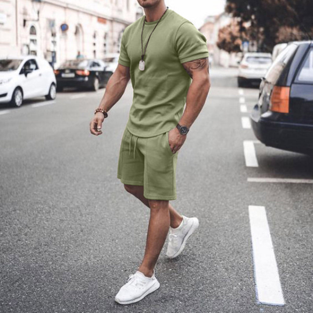 European and American Ebay Homme d'été Shorts à manches courtes Suit Sports Casual Men's Fash