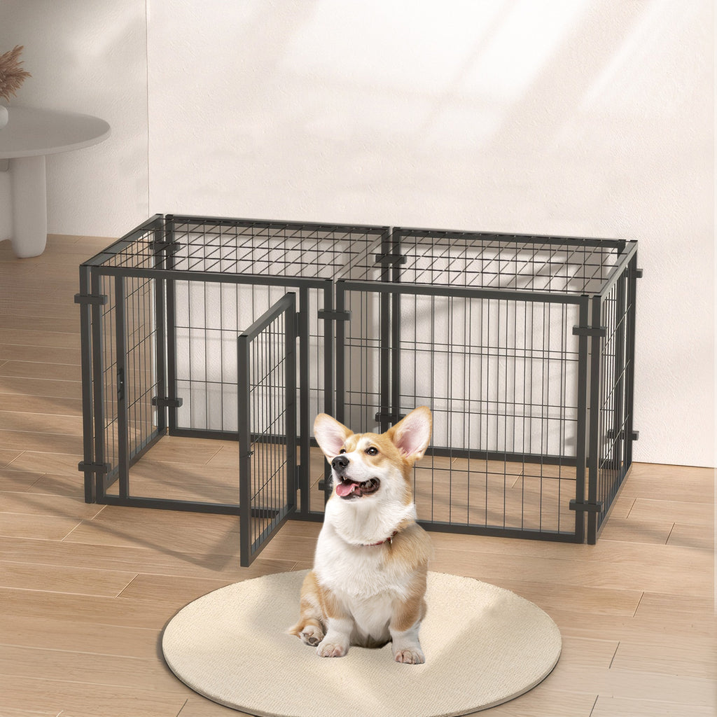 Crate de chien de 47,2" pour petits chiens de taille moyenne