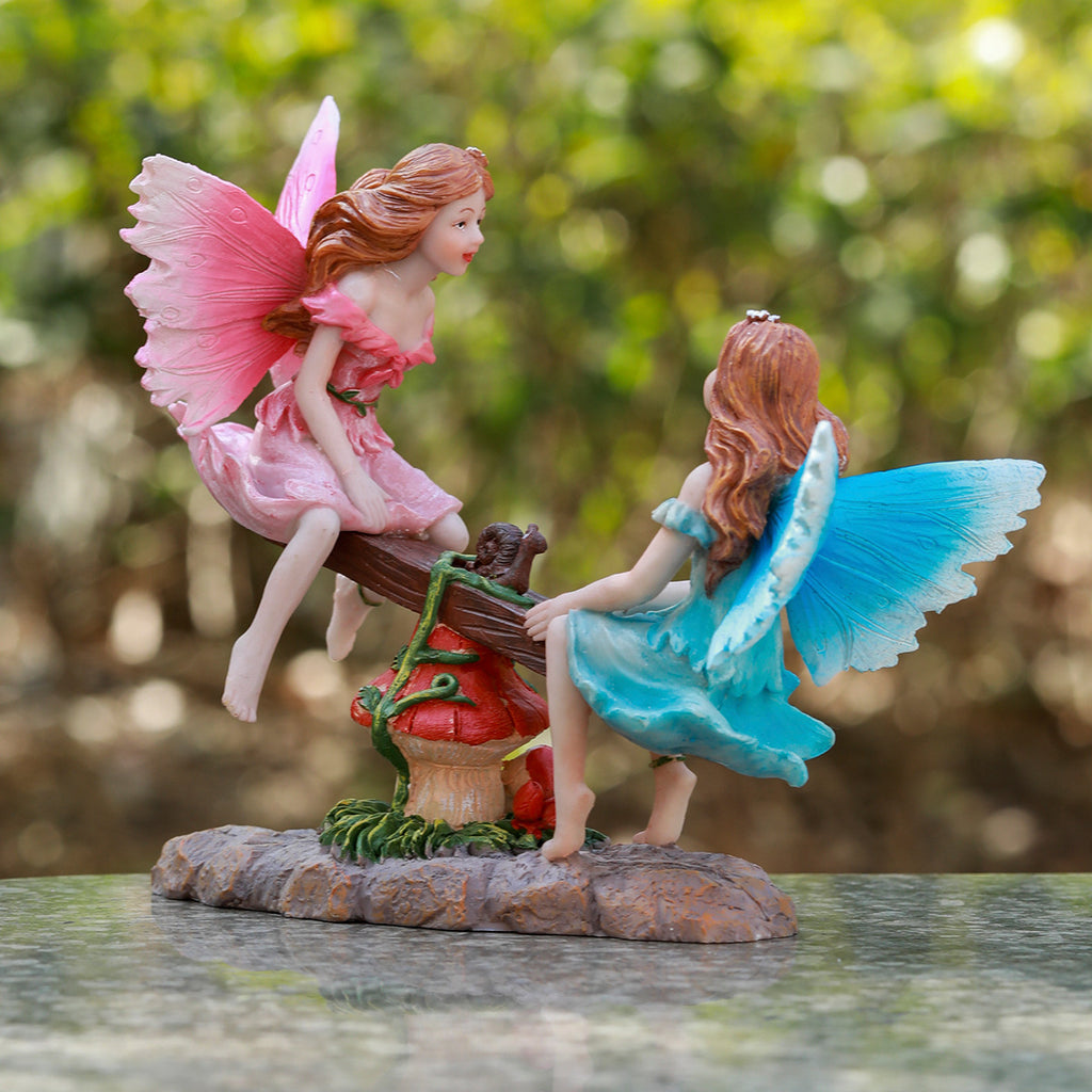 Jardin Fée Seesaw Resin Artisanat Ornement