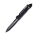 Pen tactique-extérieur auto-défense-noir-aluminium + stylo en acier inoxydable-1