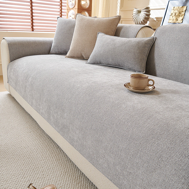 Couvercle de coussin de siège Chenille minimaliste à la mode
