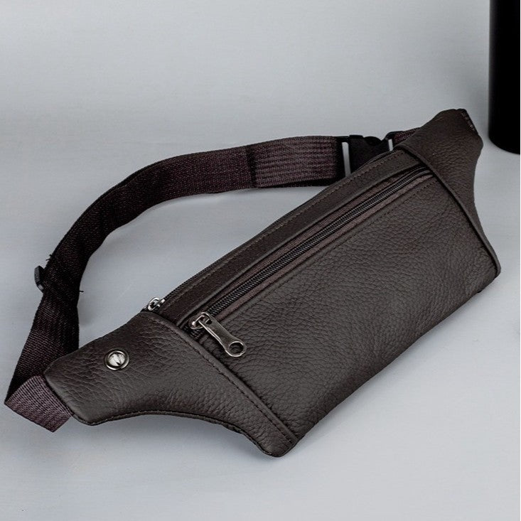 En cuir véritable en cuir Sports Waist Pack pour hommes