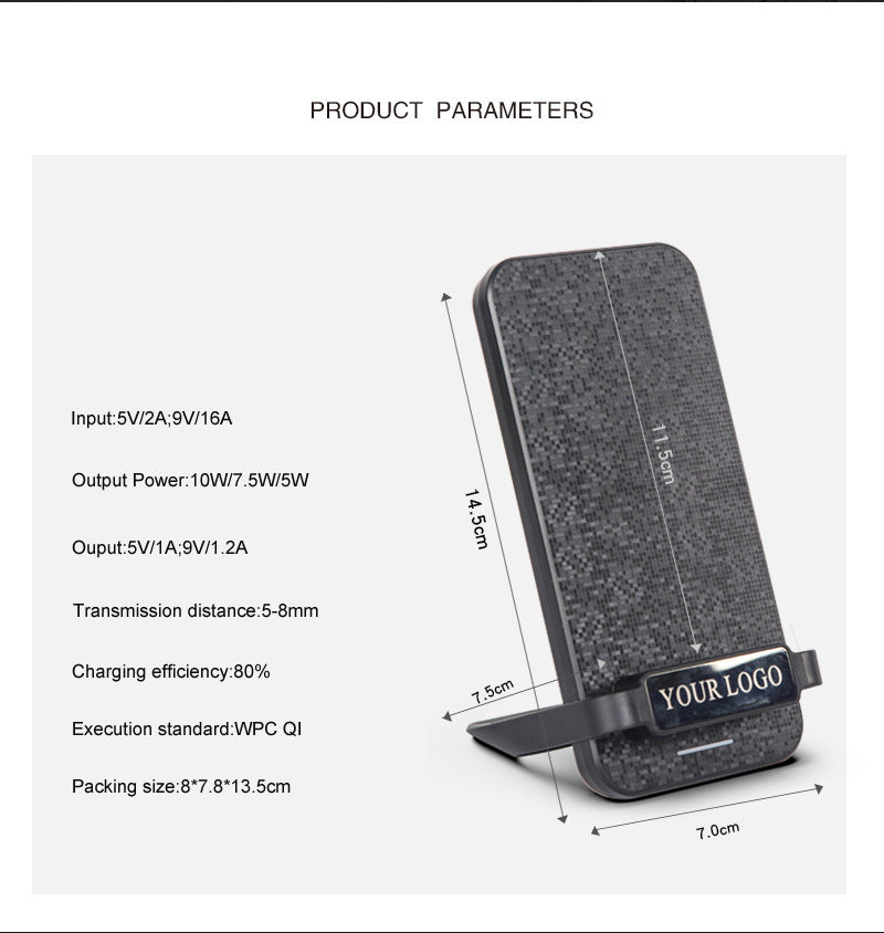 Q8 Support de chargeur sans fil noir