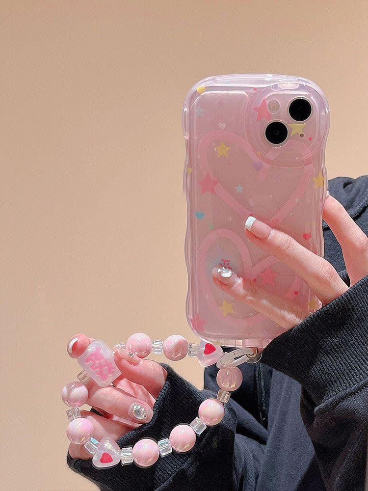 L'amour Coussin d'air cas téléphone avec chaîne